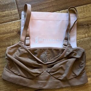 Feelingirl Women's Tan Comfort Bra